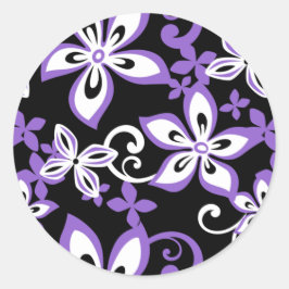 ADESIVO ALOHA HAWAII (PRETO/PURPLE) - ESTICADOR ROUND CLÁS