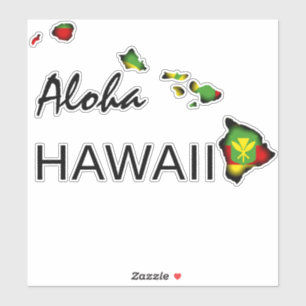 ADESIVO ALOHA - ILHAS KANAKA MAOLI HAWAII BLK