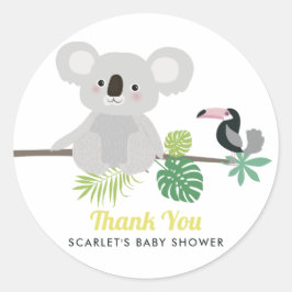 Adesivo Aloha Koala e Chá de fraldas Toucan Obrigado Stick