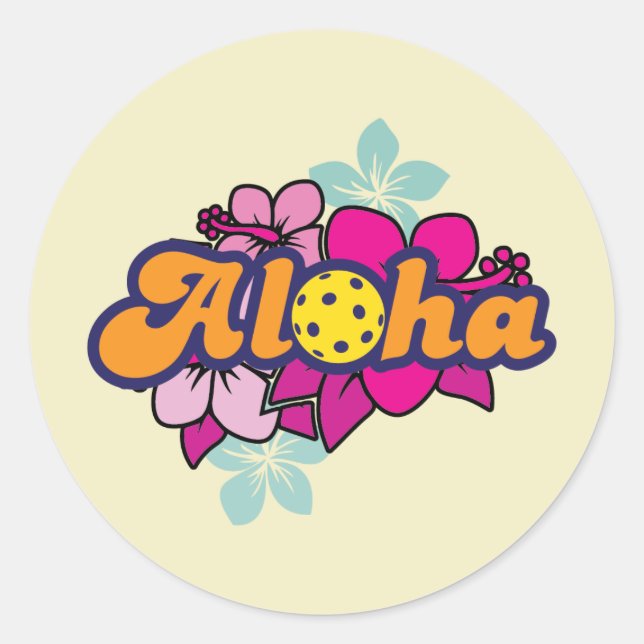 Adesivo Aloha Pickleball (Frente)