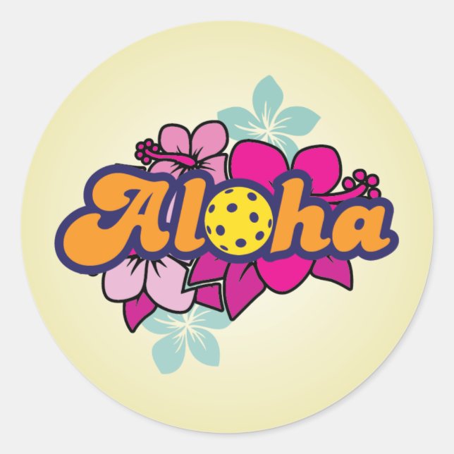 Adesivo Aloha Pickleball (Frente)