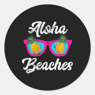 Adesivo Aloha Praias Funny Tropical Havaiana Pineapple Su