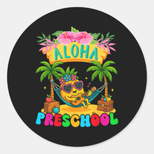 Adesivo Aloha Pré-escola Abacaxi Havaí Volta às Aulas Ki