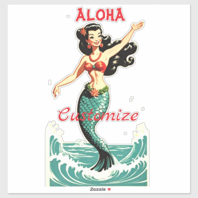 Adesivo Aloha Sereia Thunder_Thunder_Cove (Folha)
