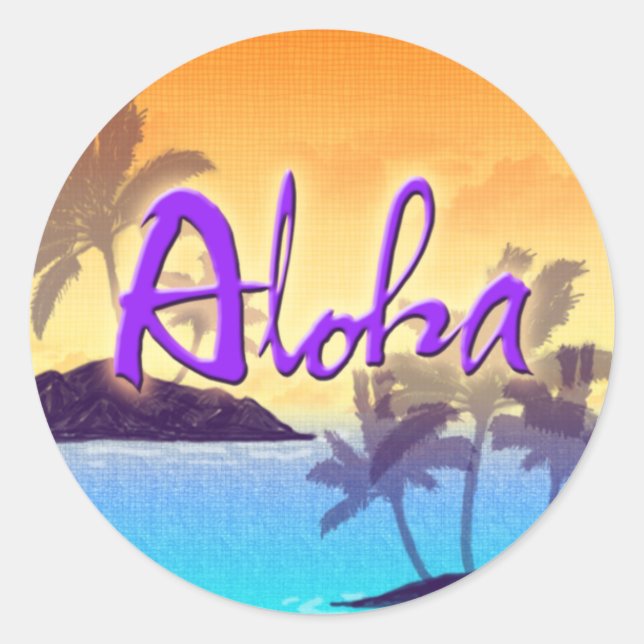 Adesivo Aloha Sunset Sticker (Frente)