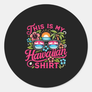 Adesivo Aloha Tropical Este É o Meu Verão de Férias no Hav
