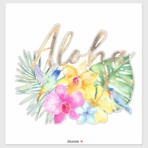 Adesivo Aloha Tropical Leaves Floral