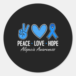 Adesivo Alopecia Consciência Paz Amor Esperança Vestir Rib