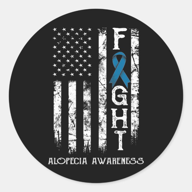 Adesivo Alopecia Warrior US Flag (Frente)