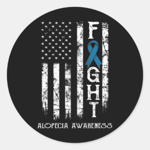 Adesivo Alopecia Warrior US Flag