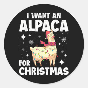 Adesivo Alpaca Christmas