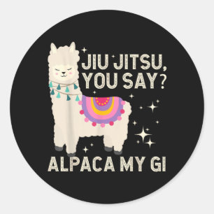 Adesivo Alpaca Engraçado de Jiujitsu Artes Marciais Brazil