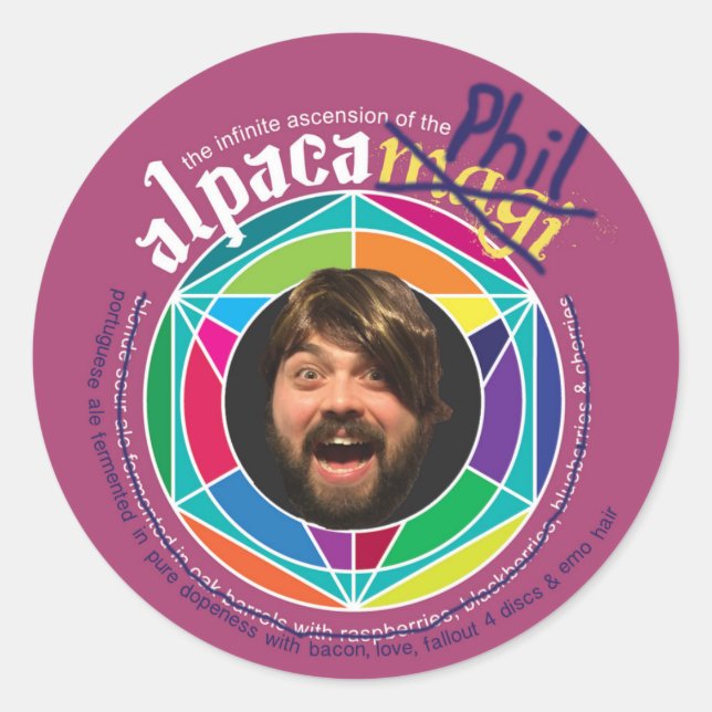 Adesivo Alpaca Phil Stickers! (Frente)