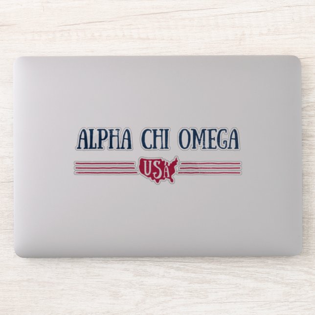 Adesivo Alpha Chi Omega - EUA (Computador)