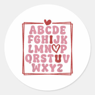 Adesivo Alphabet Abc I Te Amo T Shirt Dia de os namorados 