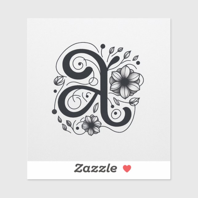 Adesivo Alphabet Adornments Custom Vinyl Letter Sticker" (Folha)