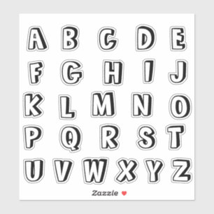 Adesivo Alphabet Monogramas Letras iniciais