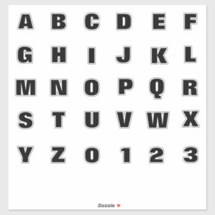Adesivo Alphabet Monogramas Letras iniciais