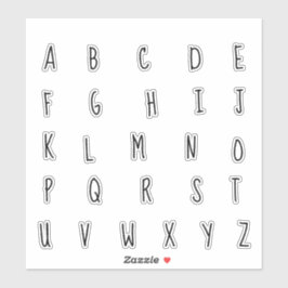 Adesivo Alphabet Monogramas Letras iniciais