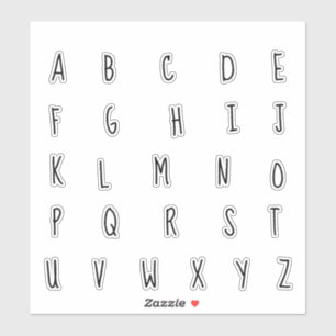 Adesivo Alphabet Monogramas Letras iniciais