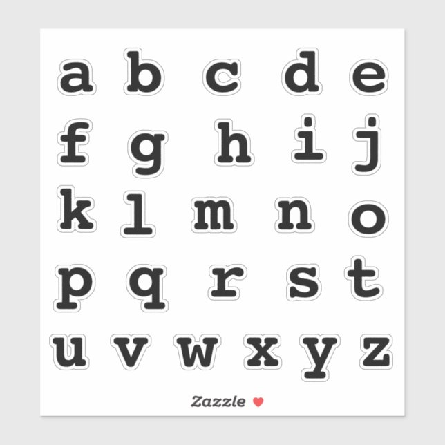 Adesivo Alphabet Monogramas Letras iniciais (Folha)