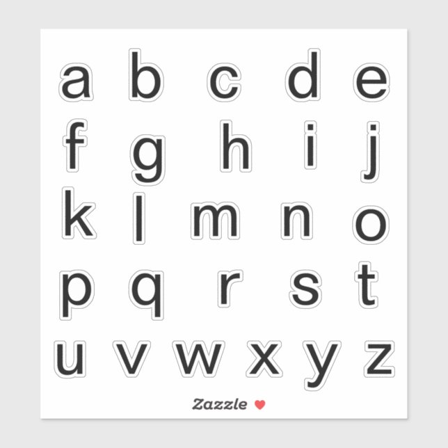Adesivo Alphabet Monogramas Letras iniciais (Folha)