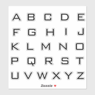 Adesivo Alphabet Monogramas Letras iniciais