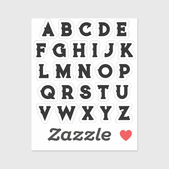 Adesivo Alphabet Set Upper Case Letters Cut Out (Recortar  (Folha)