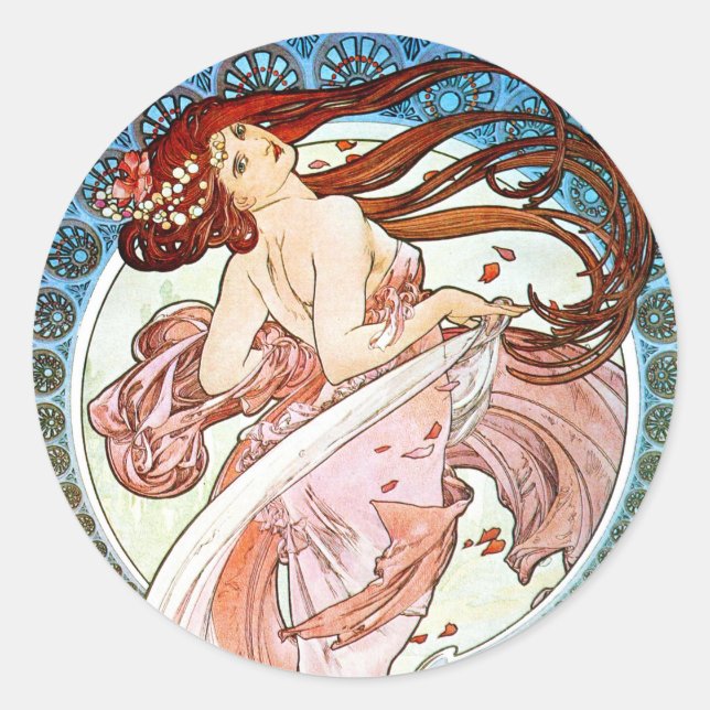 Adesivo Alphonse Mucha Dance (Frente)
