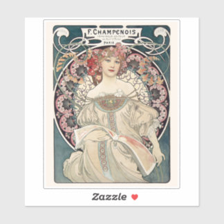 Adesivo Alphonse Mucha | Decalque de Vinil Art Nou