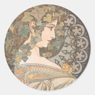 Adesivo Alphonse Mucha - Erin