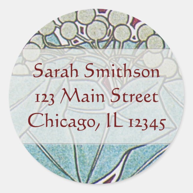 Adesivo Alphonse Mucha Ivy Art Nouveau Endereço Labs (Frente)