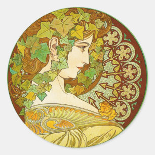 Adesivo Alphonse Mucha Laurel Stickers