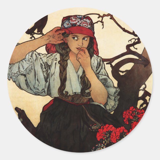 Adesivo Alphonse Mucha Morávia Professores Choir Stickers (Frente)