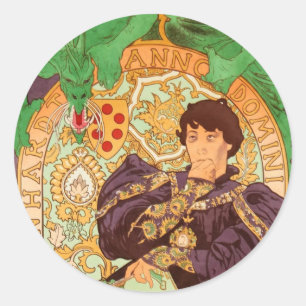 Adesivo Alphonse Mucha Prince e Dragon