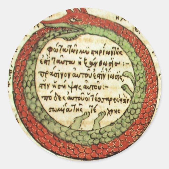 Adesivo ALQUEMIA: oróbios | imagens raras (Frente)