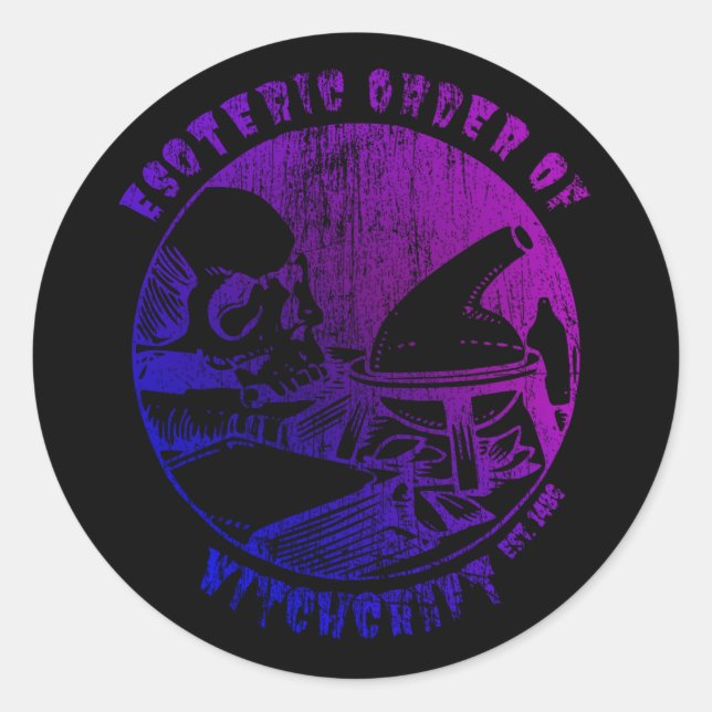 Adesivo Alquimista de Bruxaria com Ordem Mágica (Frente)