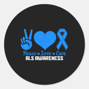 Adesivo Als Consciência Mês Paz Amor Azul Fita Azul