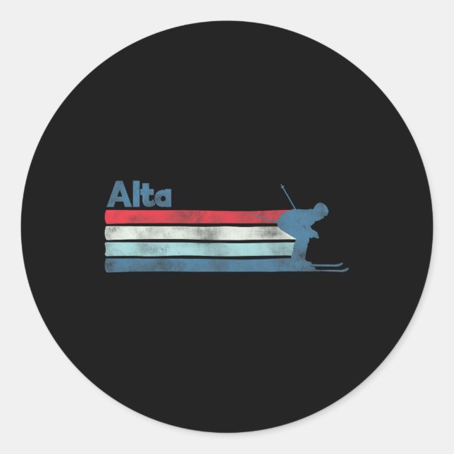 Adesivo Alta Utah Retro Ski (Frente)