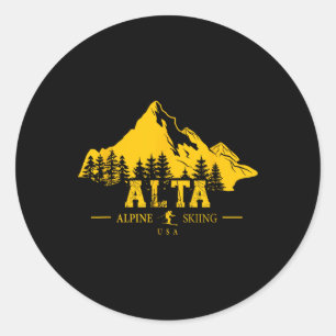 Adesivo Alta Utah Usa Ski Resort Alpina Skiing Wasatch Mou