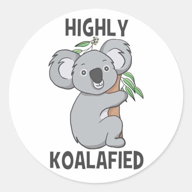 Adesivo Altamente Koalafied Koala Classic Round Sticker (Frente)