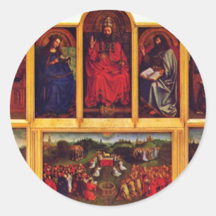 Adesivo Altar do altar de Ghent da opinião místico da cena