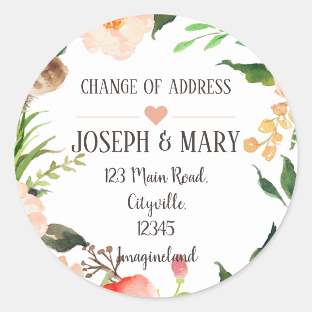 Adesivo Alteração de endereço (Frente)