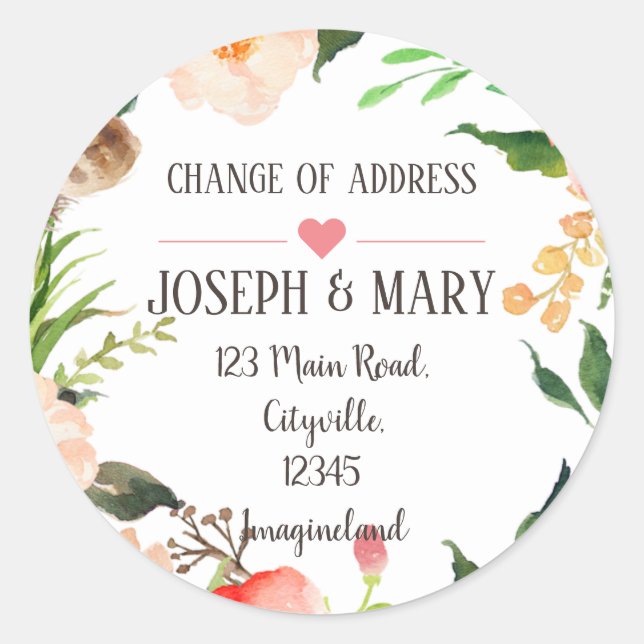 Adesivo Alteração de endereço (Frente)