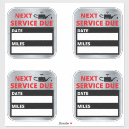 Adesivo Alteração de Óleo,Próximo Aviso de Vencimento do S