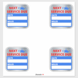 Adesivo Alteração de Óleo,Próximo Aviso de Vencimento do S
