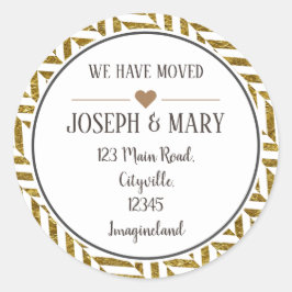 Adesivo Alteração do endereço do herringbone de ouro preto