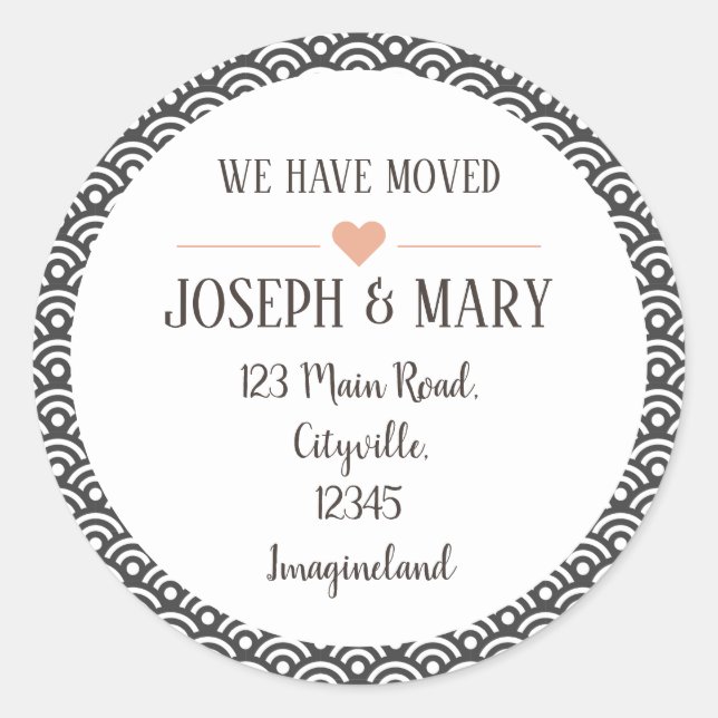 Adesivo Alteração do padrão moderno da cinza de endereço (Frente)