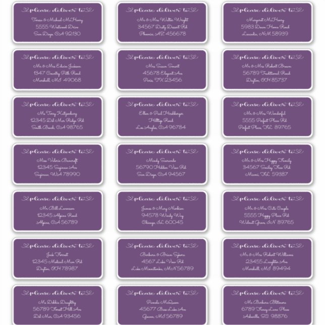 Adesivo Alterar para qualquer rótulo de Nomes de Convidado (Frente)