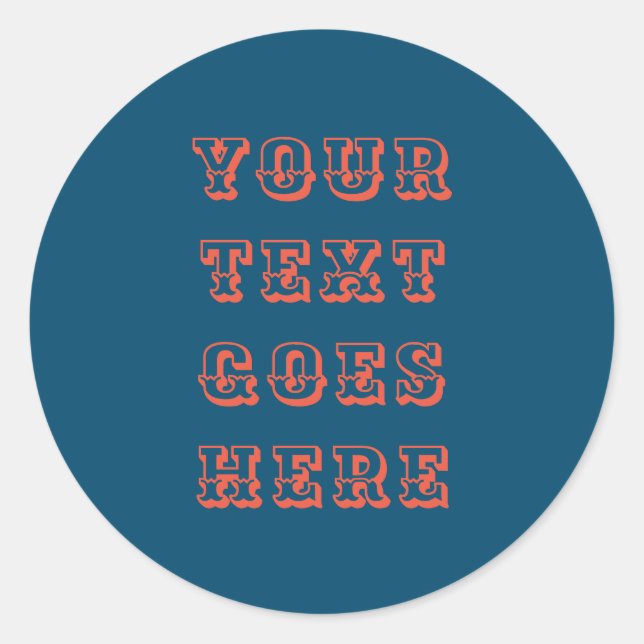 Adesivo alterar seu texto aqui o texto pessoal (Frente)